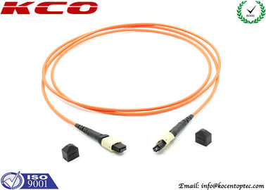 ISO9001 OM2 Multimode MPO Breakout Cable with 0.3dB Insertion Loss MPO Fan-out Cable