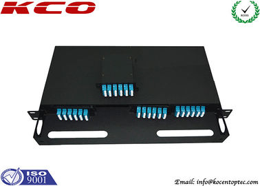 High Density 96 Cores MPO MTP Patch Panel 1U 19 Inch Rack Mount Fiber Optic Patch Panel with MPO Cassette