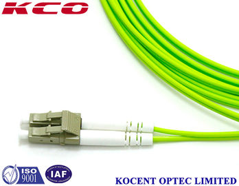OM5 Multimode Fiber Optic Patch Cord LC Duplex Lime Green 10m 20m 30m Length with 50/125um and ≤0.2dB Insertion Loss