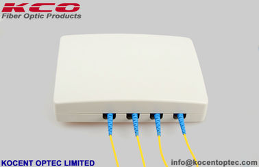 4 Port Indoor Fiber Optic Terminal Box with ABS+PC Material and SC/FC/ST/E2000/LC Adapters 210x110x30mm