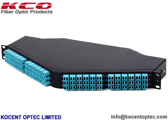 96 Cores 1U Light Weight MPO MTP Patch Panel Rack Mount for OM3 OM4 Fiber Networks