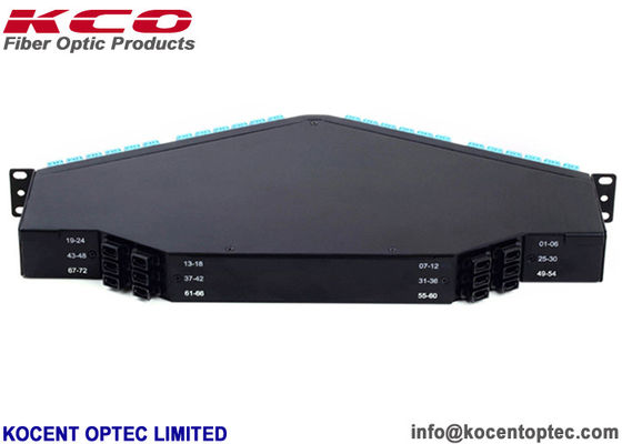 96 Cores 1U Light Weight MPO MTP Patch Panel Rack Mount for OM3 OM4 Fiber Networks