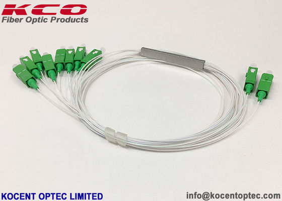 2x8 Fiber Optic Splitter PLC Splitter with Mini Blockless Tube Type for 1260 to 1650 nm Wavelength Range