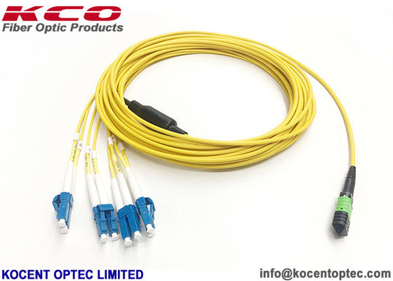 8 Fibers LSZH Jacket G657A Single Mode MPO MTP Patch Cord and MPO Fiber Patch Cable for Data Center