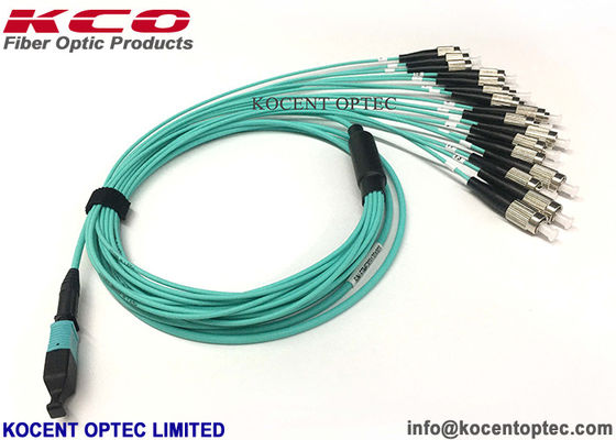 16 Cores OM3-150 LSZH MPO MTP Patch Cord for 5G Bank Data Center
