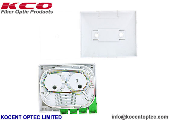 Indoor Wall-mount IP55 4 Port Fiber Optic Terminal Box FTTH Fiber Optic Faceplate Socket