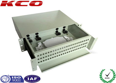 Stahlfaser-Optikanschlusskasten-Gestell-Berg-Faser-Optikschalttafel 2U mit LC-Adaptern