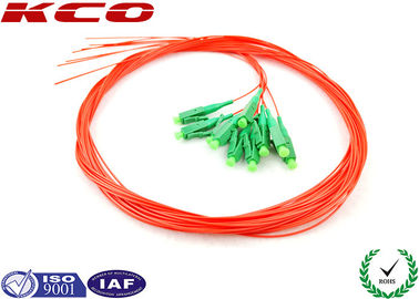 12 fibers MM LC Pigtail Fiber Optic , Optical Fiber Pigtail Multimode Local Area Network