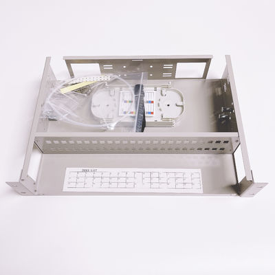 Des FTTH-Faser-Schalttafel-Kasten-19inch 2U 48 Simplex-LC Duplex Häfen Sc