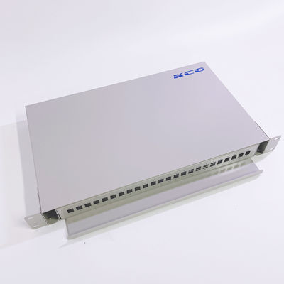 19 Inch Indoor Rackmount Fiber Optic Terminal Box with 24 Ports and Drawer Type Design