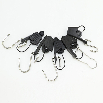 S Type Anchor Tension Cable Clamp With Hook for Outdoor FTTH Optical Fiber Cable