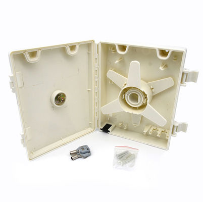1 Splice Tray IP65 wasserdichte Wand / Polemount Glasfaser-Terminalbox mit SC/LC/FC/ST Adaptertyp