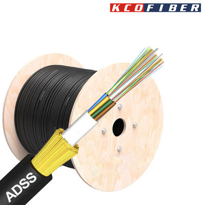 Alle dielektrischen 24fo 48fo 96fo Einzelmodus-Optische Glasfaserkabel ADSS
