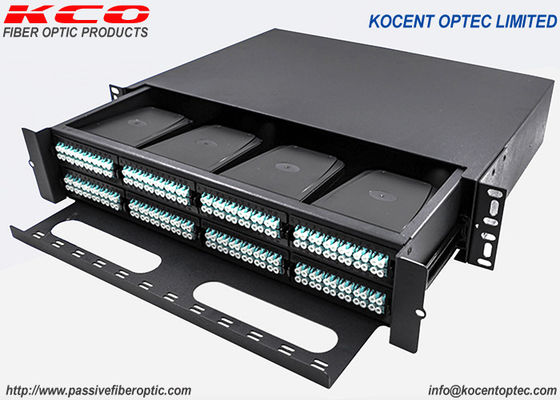 192 Core Sliding MPO MTP Patch Panel 2U Fiber Optic Rack Mount ODF for High Density Networks