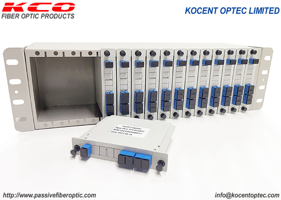 14 Schlitz 19' 3U PLC Glasfaser Splitter Rack Montierbares Patch Panel 1*2 1*4 1*8 1*16